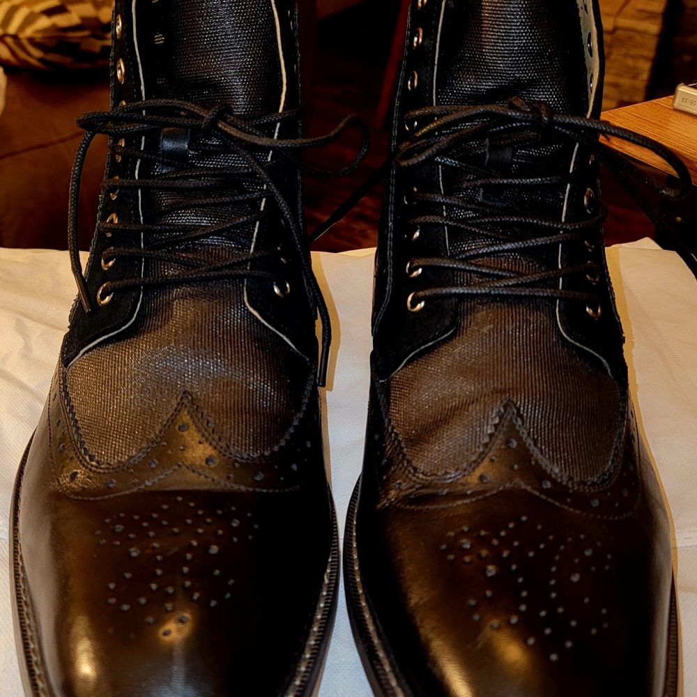 Men's Black Leather Boots
